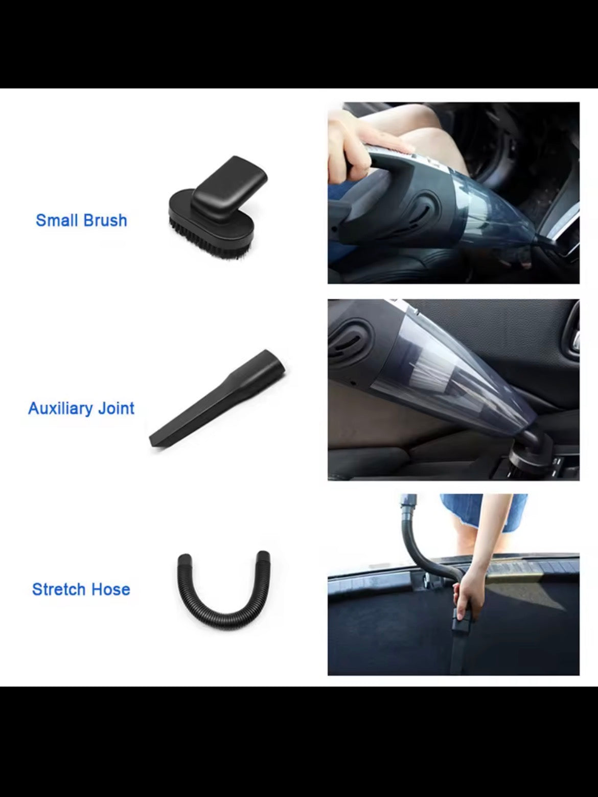 Wireless Handheld Vacuum Cleaner USB Charging Car Vacuum Cleaner Portable Wet&Dry Handheld Strong Suction Cordless 12000pa