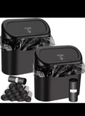 3Pcs Car Trash Can (with lid) Contains 60 (300) Garbage Bags, Small Car Trash Can and Leak-proof