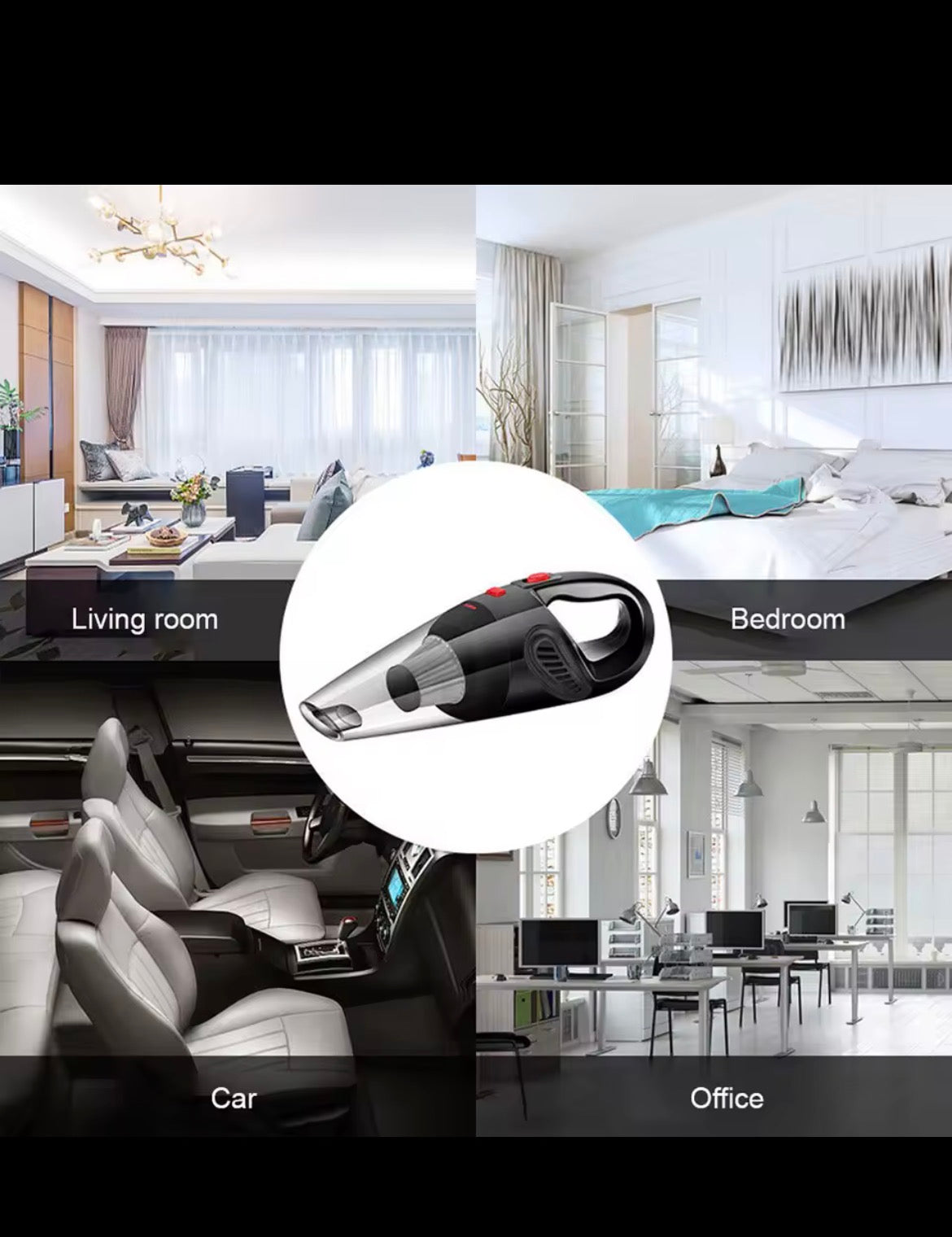 Wireless Handheld Vacuum Cleaner USB Charging Car Vacuum Cleaner Portable Wet&Dry Handheld Strong Suction Cordless 12000pa