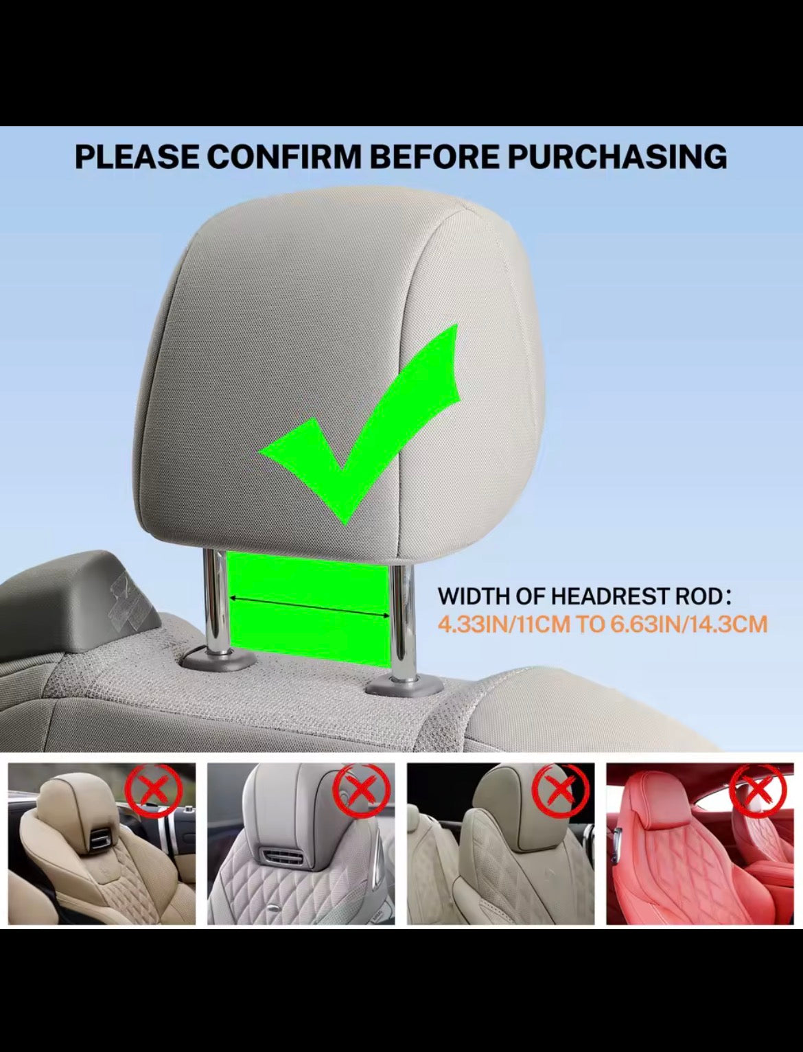 Car Seat Headrest Mount Holder 360° For iPad Mini Tablet Phone 3-9.7" Adjustable